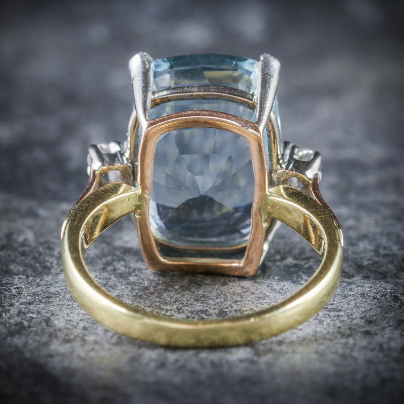 18ct Yellow Gold Emerald cut Aquamarine And Diamond Ring A=3.83ct - Avenue  J Jewellery, Antique & Modern Jewellery, Mooloolaba, Noosa, Sunshine Coast,  Brisbane, Toowoomba
